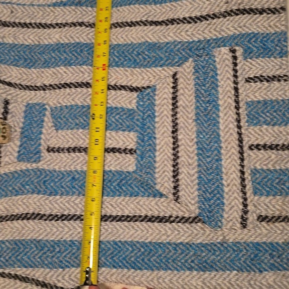 Baha Joe Unisex Striped Mexican Baja Hoodie / Pullover Size M (0718) - Picture 6 of 7